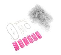 Beaupretty Perruque Costume Avec Rouleaux Et Chaîne Perruque Grise Pour Halloween Et Cosplay De Pour Femme