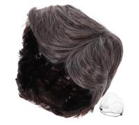 Beaupretty Perruque Courte Grise Homme Résistante Chaleur Côté Look Naturel pour Cosplay Fêtes et Usage Quotidien