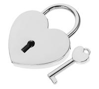 Beaupretty Petit Cadenas Cœur avec Clé Serrure Décorative pour Sac à Dos Valise Journal Intime Couple Amoureux Serrure de Voyage Polyvalente