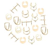 Beaupretty Pièces barrettes boucles oreilles clip accessoires de déguisements boucles d'oreilles créoles femmes goujons boucle d'oreille décorative clip d'oreille Métal Golden