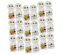 Beaupretty Pièces boite de bonbons Halloween papier carton faire la fête décor conteneur enfants boîte pochette boite cas de bonbons contenants à biscuits Carton blanc