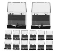 Beaupretty Pièces boîte de spécimen de minerai vitrines minérales cas d'échantillon de cristal conteneurs d'échantillons conteneur d'échantillons vitrine carrée Plastique Transparent