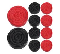 Beaupretty Pièces de Dames en Bois Naturel 24 Pcs Noires et Rouges Accessoires Universels pour Jeu de Dames Backgammon et Échiquier Jeu de Société Portable pour Loisirs et Voyage