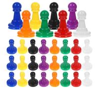 Beaupretty Pièces d'Échecs en Plastique Coloré 32 Pcs 8 Couleurs Petites Pièces Polyvalentes pour Jeu de Société sur Plateau Accessoires de Jeu Portables et Légers