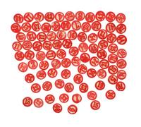 Beaupretty Pièces D'échecs Numérotées pour Jeux de Bingo en Bois Rouges, 2 Sets de Remplacement et Jeux de Société de Table