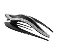 Beaupretty Pince à cheveux en forme de bec de canard français - Pince à cheveux en plastique pour femme - Noir