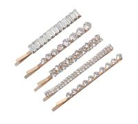 Beaupretty Pince à Cheveux En Strass Lot De 5 Pièces Métallique Doré Taille Moyenne Pour Femmes Et Filles Usage Quotidien Accessoires Élégants Pour Coiffures Variées