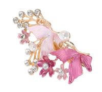 Beaupretty Pince à Cheveux Fleurie Alliage avec Strass et Fausses Perles Barrette pour Frange et Côté