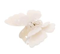 Beaupretty pince à cheveux jolies pinces à cheveux Clip de saisie des cheveux des femmes épingle à cheveux double couche épingles à cheveux Griffes à cheveux pour femmes PVC blanche
