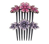 Beaupretty Pince À Chignon Chic En Strass Avec Fleur Accessoire Tendance Pour Cheveux Au Quotidien