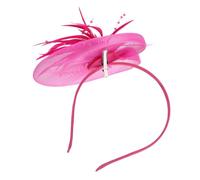 Beaupretty Pince Cheveux Nœud Élégant Voilette Rose Accessoire Coiffure Party Et Mariage Clip Plume Femme Raffiné Pour Cocktail Et Cérémonie