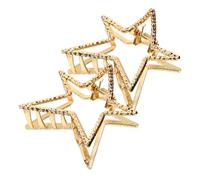 Beaupretty Pinces à Cheveux Étoiles Métal Doré Lot de 2 Petites Clips pour Femmes et Filles 8 à 12 Ans Coiffure Demi-queue Accessoire Cheveux Courts