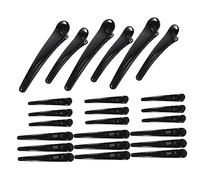 Beaupretty Pinces à Cheveux Noires 24Pcs Pince à Cheveux à Bec Réutilisable Antidérapante et Filles pour Coiffure Quotidienne et Événements avec Dents