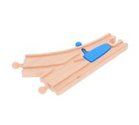 Beaupretty Piste de Train Bois Accessoire de Rail pour Éducatif Stimulant la Créativité Coordination Compatible avec Trains Bois pour Jeu Famille