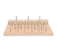 Beaupretty Planche à Chevilles en Bois pour Rééducation Main - Dispositif D'entraînement des Doigts pour Motricité Fine et Coordination Œil-main - Outil de Thérapie Manuel pour Exercices