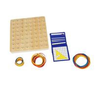 Beaupretty Planche à Clous Bois pour Tout-Petits Jeu Éducatif de Géométrie Créative Outil Apprentissage Mathématique Préscolaire Puzzle Forme Géométrique Montessori pour Garçon Fille