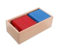 Beaupretty Planche Montessori Bois avec Lettres de Rouge et Bleu Fournitures Éducatives Sécurisées pour Garçon Fille Jeu Créatif pour Apprentissage Linguistique Maison et Classe