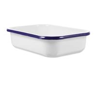 Beaupretty Plaque de Cuisson en Émail 15x22 Cm Plat à Four Multifonction Résistant la Chaleur, Bac de Rangement Alimentaire Cuisine, Moule à Pâtisserie Antiadhésif, Plateau Crêpes