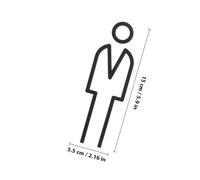 Beaupretty Plaque de Porte Toilette Signalétique Wc Élégante et Simple pour Salle de Bain Publique Installation Facile Résistante et Pratique