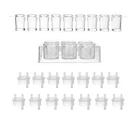 Beaupretty Plaque Multipuits en Plastique 17 Pièces 15 Couvercles, Plateau D'expérimentation Chimique Réutilisable, Outil de Laboratoire Précis pour Réactions Chimiques et Culture