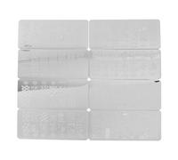 Beaupretty Plaques de Stamping pour Ongles Lot de 8 Long Rectangulaire Accessoires Nail Art pour et Débutants Décoration Ongles à Domicile Faciles à Utiliser