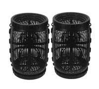 Beaupretty Plastique Cage à Poissons Noir Grosse Capacité Ronde 2 Pièces | Structure de Fond Robuste, Position Stable au Fond, pour Rivières et Appâts Vivants, Usage Pêche