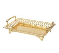 Beaupretty Plateau de Service en Métal Doré Petit Modèle 30x18 Cm Plateau de Fruits Créatif pour Apéritif Décoration Maison et Mariage Cuisine et Salon