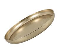 Beaupretty Plateau de Service Rond en Fer Couleur Or, Pratique et Portable pour Fruits et Collations, Style Simple pour Bureau ou Fête