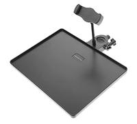 Beaupretty Plateau de Support pour Microphone avec Pince Étagère pour Carte et Accessoires pour Streaming Direct et Enregistrements Dimensions Haute Capacité et Compatibilité