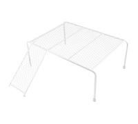 Beaupretty Plateforme à Poulets avec Échelle, 1 Set, Fer Blanc | Petit Animal, Structure Stable, Nettoyage Facile, Accessoire D’habitat, Usage Intérieur