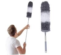 Beaupretty Plumeau Microfibre Extensible pour Ventilateur Plafond Nettoyeur Poussière pour Élevées Manche avec Crochet de Rangement