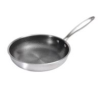 Beaupretty Poêle à Frire en Acier Inoxydable 26 Cm Antiadhésive Nid D'abeille, Petite Poêle à Œufs Polyvalente pour Cuisson sur Induction et Gaz, Ustensile Cuisine pour Petit-déjeuner