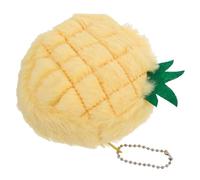 Beaupretty Porte-clé Peluche Ananas Kawaii pour Garçon Fille Pochette à Monnaie Douce Et Mignonne Accessoire De à Multifonctionnel avec Chaîne Rangement Pratique pour Petits Objets