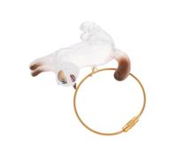 Beaupretty Porte-clés Capsule Transparent Chat Boîte Mémoire Poils de Chat Faits Main Porte-clés Commémoratif pour Collection de Poils Cadeau Souvenir