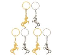 Beaupretty Porte-clés Cheval en Alliage de Zinc Lot de 6 Design Unique Résistant la Décoloration , Léger pour Décoration Nouvel An Lunaire 2026 et Échanges