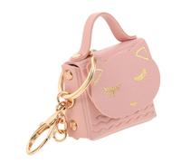 Beaupretty Porte-clés Dessin Animé Chat Mini Porte-Monnaie Rose en Silicone Multifonction pour Filles Usage Quotidien Compact Léger