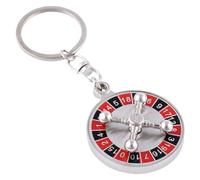 Beaupretty Porte-clés En Métal Rotatif, Mini Roulette Russe Créative, Unité Simple, Couleur Argentée, Accessoire Polyvalent Pour Paquet Ou Clé, Présent Pour Festival Et Usage Quotidien