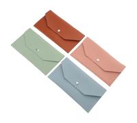 Beaupretty Portefeuille Enveloppe pour Billets en PU, Lot de 4, Format Long