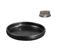 Beaupretty Pot à Fleurs en Céramique Noir Support en Acier Inoxydable, Design Simple et Décoratif, pour Fleurs et Petites Plantes en Intérieur comme Bureaux ou Jardinage Maison