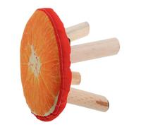 Beaupretty Pouf Bois Orange Créatif Forme De Champignon Petit Repose Antidérapant pour Changer De Chaussures Maison Salon De Manucure Et Chambre Garçon Fille