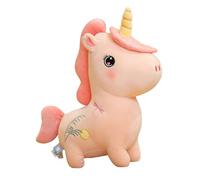 Beaupretty Poupée Licorne en Peluche Debout Rose Oreiller Doux en Coton pour Garçon et Filles Coussin Décoratif pour Chambre D’garçon et Filles Tactile Accessoire Mignon pour Tout-Petit