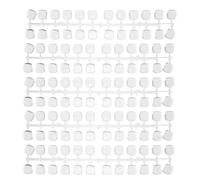 Beaupretty Présentoir à Ongles à Pression en Plastique Transparent 120 Pièces, Palette D'entraînement Carrée Plate pour Manucure DIY et Salon Professionnel