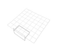 Beaupretty Présentoirs de Comptoir en Métal Blanc 35x35 Cm Base, Support D'écran de Bureau Polyvalent pour Exposition de Photos, Œuvres d'art et Accessoires, Lot de 2 Pièces, Étagère