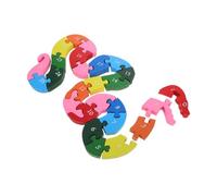 Beaupretty Puzzle Bois Alphabet et Animaux Blocs Serpent Éducatifs pour Apprentissage Préscolaire Jeu Créatif et Didactique pour Garçon Fille Matériel Homeschool et Puzzle Sol Adapté