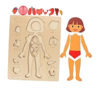 Beaupretty Puzzle Corps Humain en Bois pour Garçon et Filles Jouet Éducatif Puzzles Cognitifs 1 Ensemble Outil d'apprentissage Précoce Développement d'Anatomie Jeu à