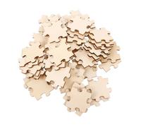 Beaupretty Puzzle en Bois Vierge 50 Pièces 40 Mm pour Tout-petits, Morceaux de Puzzle Artisanaux en Bois Naturel, Activité Créative Diy, Loisirs Créatifs Éducatifs, Décoration Intérieure,