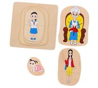 Beaupretty Puzzle Montessori Bois à Couches Multiples Puzzle Éducatif Corps Humain pour Garçon Fille de Développement Cognitif pour Tout Petits