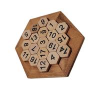 Beaupretty Puzzle Numérique Éducatif Hexagonal Bois pour Garçon Fille Pédagogique Stimulation Cognitive Apprentissage des Chiffres et Développement de Intelligence pour Garçons et Filles Bas