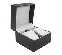 Beaupretty Regarder Le boîtier de Transport Boite Montre Regarder la Pochette Watch Storage Base Montre étui de Voyage Double Pochette PU Black