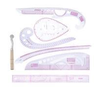 Beaupretty Règles de Couture et Création de Patrons Set de 7 en Plastique Courbes Variées, Outil de Coupe et Découpe Manuelle pour Patron de Vêtements pour Design